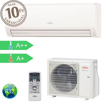 FUJITSU ASYG18KLCA/AOYG18KLCA (kültéri + beltéri egység) Oldalfali split klíma 5,2 kW Hősz. Inver. R32