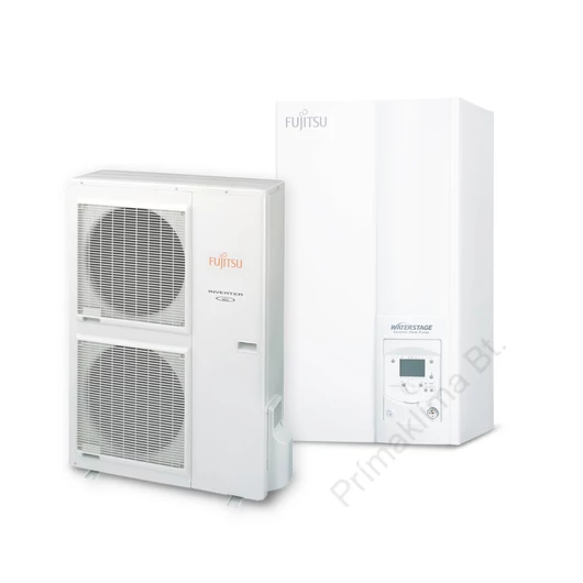 FUJITSU WSYG140DG6/WOYG112LHT (hidraulikus egység+kültéri egység) Waterstage HP levegő-víz hőszivattyú "V2" 10,8 kW,230V, R410 A