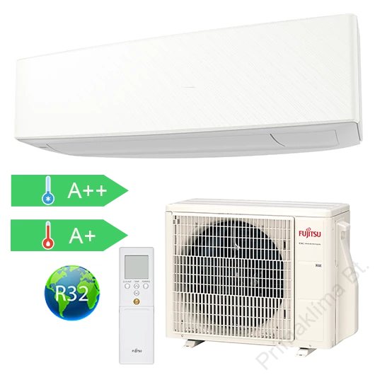 FUJITSU ASYG14KETE/AOYG14KETA (kültéri + beltéri egység) Oldalfali split klíma (Fehér)4,2 kW Hősz. Inver. R32