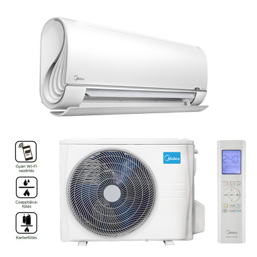 Midea BreezelessMSF2-09-SP-WIFI split klíma oldalfali