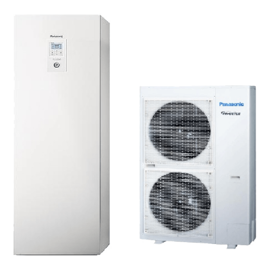 Panasonic Aquarea All In One High Performance (WH-UD09HE8 / WH-ADC0916H9E8) 3 fázisú osztott levegő-víz hőszivattyú HMV tartállyal 9 kW